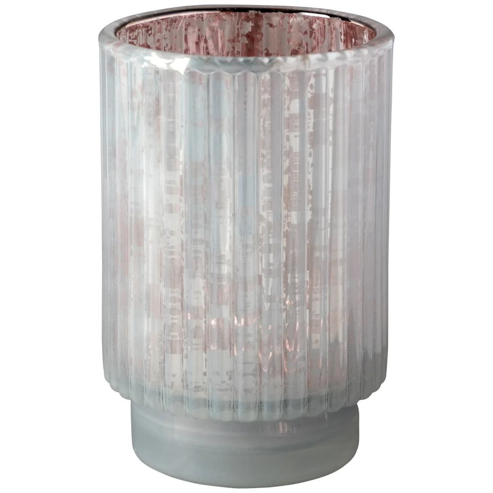 My Texas House Ribbed Glass Farmhouse Votive Candle Holder, 5.12 in